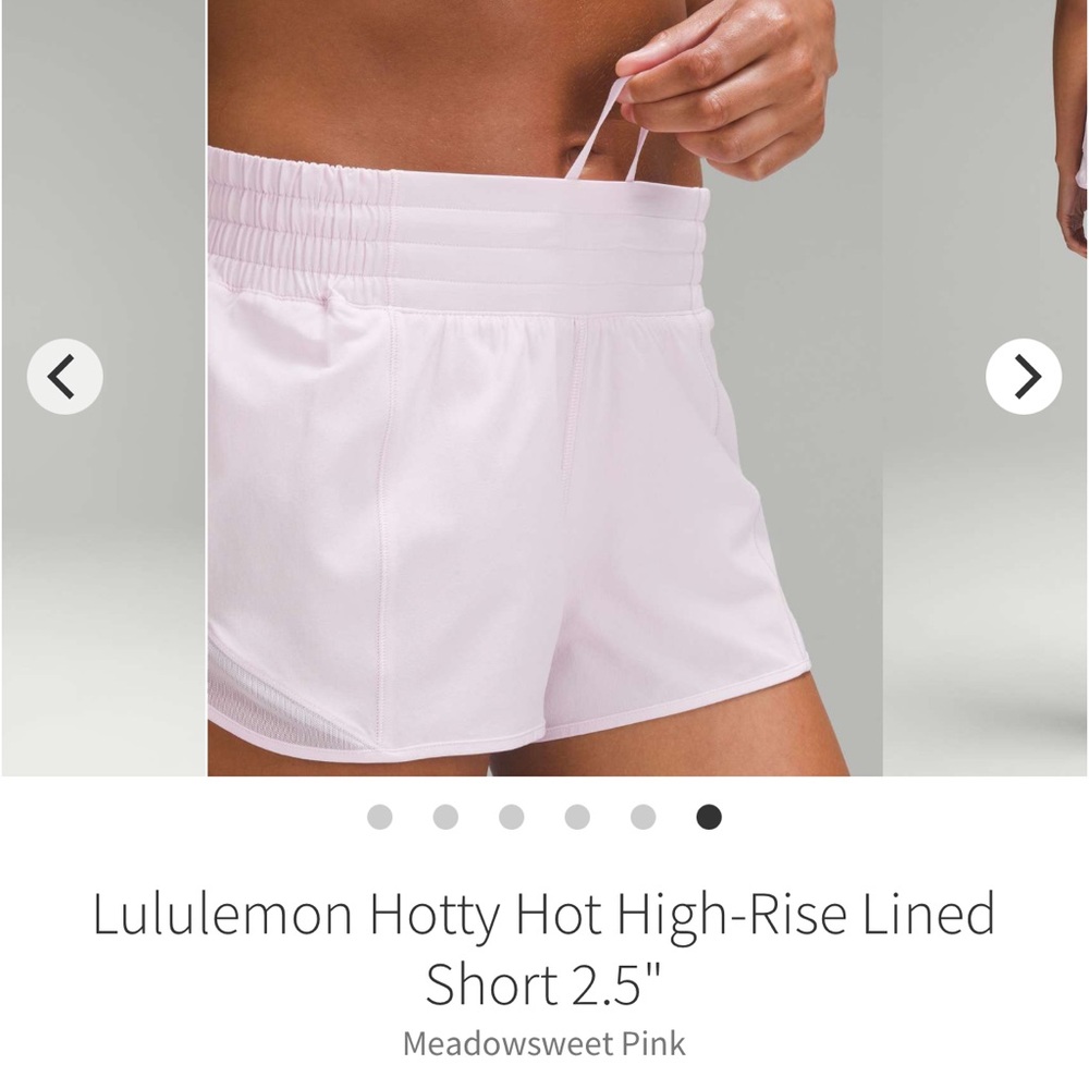 Lululemon Hotty Hot High-Rise Lined Shorts in Pink